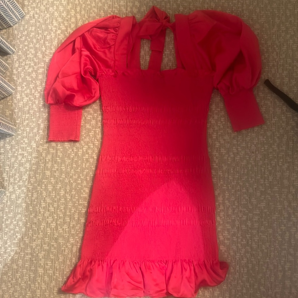 Do+Be Pink silk tight mini dress
